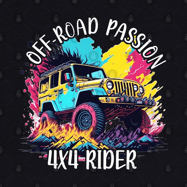 Off-Road Passion rider vintage retro design. by Sohan Print Store